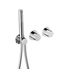 Hotbath Ace Afbouwdeel - voor inbouwthermostaat - 2-weg - omstel - handdouche - doucheslang - hoogglans chroom SW1117621