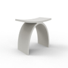 ZEZA Solid Tabouret de salle de bains - 42,5x23x42 cm - solid surface - blanc mat SW976320