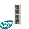 FugaFlow Eccelente Arredo Armoirecolonne 34.5x140x26.9cm 2 portes sans poignée Blanc mat SW1123647