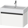 Duravit Ketho.2 Wastafelonderbouwkast - met 1 lade - 78.4x46x44cm - met greep antraciet - wit mat SW772901