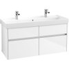 Villeroy & Boch Collaro wastafelonderkast 115.4x54.6cm 4 lades Glossy white SW479546 Villeroy & Boch Collaro wastafelonderkast 115.4x54.6cm 4 lades Glossy white SW479546