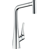 Hansgrohe Metris M71 - 1 greeps keukenmkr - 320 met uittrekb vuistdche - 2jet chrm - hoogglans chroom SW528963
