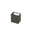 INK Wastafelonderkast - 60x45x65cm - 2 lades - greeploos - MDF lak - Mat beton groen SW693193