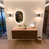 Mondiaz CIRO-DLUX Badkamermeubelset - 140x45x50cm - Solid surface wastafel Saba - 1 wasbak Links - zonder kraangaten - 4 lades - Dusk SW1533345