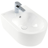 Villeroy & Boch Avento wandbidet - 1 kraangat - met overloop - met verdekte bevestiging - White Alpine (glans wit) SW106448