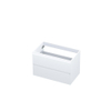INK Wastafelonderkast - 80x45x52cm - 2 lades - greeploos - MDF lak - Mat wit SW157920
