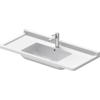 Duravit Starck 3 Wastafel - 105x48.5cm - 1 kraangat overloop - wit 0314048