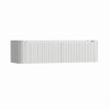 H&R Badmeubelen Juice Wastafelonderkast - 160x45x40cm - afgeronde hoeken - 3D-front - 2 lades - geïntegreerde greep - wit hoogglans SW1259403