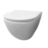 Best Design Morrano WC suspendu compact sans bride 49 cm, avec abattant softclose, blanc mat SW353550