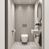 Adema Salina 2.0 Ensemble WC - 48.5x36x32cm - cuvette profonde - sans bride - réservoir encastré QeramiQ - softclose - déclipsable - abattant de WC - plaque de commande en plastique gris clair - touches rectangulaires - blanc SW1474580