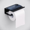 Ozean Eternal porte-rouleau de papier toilette avec plateau noir mat SW767728