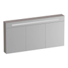 BRAUER Promise Deluxe armoire de toilette - 140x70x15cm - avec éclairage 3 portes miroir doubles - Bois Grège SW1203642