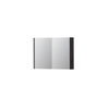 INK SPK1 armoire de toilette – 80 x 60 x 14 cm – 2 portes, portes-miroir double face – Chêne Charbon mat SW493537