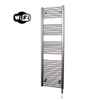 Sanicare HVW Radiateur électrique - 172x60cm - 1127W - wifi - thermostat - chrome - en bas à droite - aspect inox (argent) SW1185640