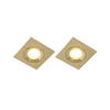 QAZQA Xena inbouwspot - set van 2 - 8x8cm - IP44 - vierkant - goud SW1209722