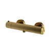 Hotbath Archie Douchemengkraan - thermostatisch - 1/2 doucheslang - onderaansluiting - PVD - geborsteld messing (goud) SW798845
