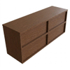 Saniclass Holz Frame Badkamermeubelset - 160x45x62cm - houten topblad - zonder kraangat - 4 lades - mat walnut pure (hout) SW1483385