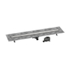 Hansgrohe RainDrain Go Caniveau de douche - 120cm - installation standard/à ras - carrelable - brushed stainless steel SW1590410