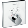 Hansgrohe ShowerSelect Glass afbouwdeel voor inbouw thermostaat met omstel voor 2 douchefuncties wit/chroom SW28969