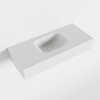 MONDIAZ LEX Lavabo à poser - 70x30x12cm - 0 trous de robinet - lavabo centré - Solid Surface Talc mat SW476330