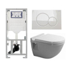 Duravit Philippe Starck 3 pack toilette à chasse directe réservoir encastré set plaque de commande blanc SW18096