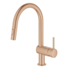 Grohe Minta Keukenkraan - hoog - draaibare/uittrekbare c uitloop - 2 straalsoorten - brushed warm sunset (koper) SW354688