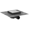 Hansgrohe RainDrain Spot Puntafvoer - 15x15cm - achterzijde betegelbaar - brushed stainless steel SW1590452
