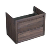 Forzalaqua Gela 2.0 meuble sous-lavabo 80x51x60cm avec 2 tiroirs sans poignée avec amortisseur Chêne massif Charcoal SW492317