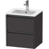 Duravit ketho.2 meuble sous-vasque 51x42x54.9cm pour 1 lavabo aggloméré graphite mat SW772973
