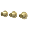 IVY Concord Partie extérieure - pour Mitigeur thermostatique encastré - 3 robinets d'arrêt - symmetry - rosaces rondes - ACIER INOXYDABLE 316 - or mat brossé PVD SW1030938