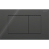 Geberit Sigma40 plaque de déclenchement - chasse à 2 touches - extra plate - boutons carrés - verre - noir SW1237219