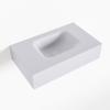 MONDIAZ LEX Opbouwwastafel 50x30x12cm 0 kraangaten wasbak rechts Solid Surface Cale mat SW476500 MONDIAZ LEX Opbouwwastafel 50x30x12cm 0 kraangaten wasbak rechts Solid Surface Cale mat SW476500