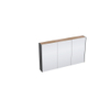 Adema Industrial Spiegelkast 120x70x15cm 3 deuren hout/zwart SW420113 Adema Industrial Spiegelkast 120x70x15cm 3 deuren hout/zwart SW420113
