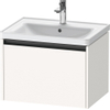 Duravit Ketho.2 Wastafelonderbouwkast - met 1 lade - 63.4x45.5x44cm - met greep antraciet - wit supermat SW771881
