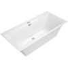 Villeroy & Boch Squaro edge 12 kunststof bad quaryl rechthoekig - 160x75x45cm - inclusief poten en afvoer /overloopcombinatie - glans wit 0942245