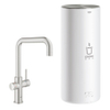 GROHE Red New Robinet d'eau bouillante 3-en-1 avec bec U et chauffe-eau L-size inox SW108063