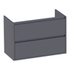 Saniclass New Future Small onderkast 80.2x39x55cm greeploos hangend met 2 softclose lades MDF hoogglans grijs SW23887 Saniclass New Future Small onderkast 80.2x39x55cm greeploos hangend met 2 softclose lades MDF hoogglans grijs SW23887