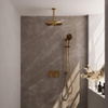 BRAUER Gold Edition opbouw regendoucheset – Ø30 cm hoofddouche – 30 cm plafondbuis – ronde handdouche – met omstel SW925673