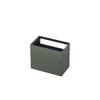 INK Wastafelonderkast - 80x45x65cm - 2 lades - push to open - met rechte opdekfronten - MDF lak - Mat beton groen SW493570