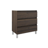 Saniclass Chaci Plus Meuble de salle de bain - 80x46x86cm - plan de toilette - sans trou de robinet - 3 tiroirs - noyer mat SW955617