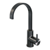 Brauer Gunmetal Edition Ensemble de robinet mélangeur à poser - haut - pivotant - bec plat - modèle b - PVD - gunmetal brossé SW715828