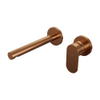 Brauer Copper Edition inbouw wastafelmengkraan met rechte uitloop links en rozetten model C1 Koper geborsteld PVD SW374475 Brauer Copper Edition inbouw wastafelmengkraan met rechte uitloop links en rozetten model C1 Koper geborsteld PVD SW374475