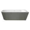Xenz charley baignoire d'angle, droite 180x80x60 bicolore blanc/ciment avec déversoir à fente. lavabo chromé SW380815 Xenz charley baignoire d'angle, droite 180x80x60 bicolore blanc/ciment avec déversoir à fente. lavabo chromé SW380815