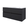 Best Design Bora Black Greeploos meubel onderkast 4 laden zonder wastafel 120 cm mat zwart SW279896 Best Design Bora Black Greeploos meubel onderkast 4 laden zonder wastafel 120 cm mat zwart SW279896