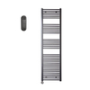 Sanicare HVS Radiateur électrique - 172x45cm - 920W - avec télécommande - thermostat - chrome - en bas à gauche - gunmetal (anthracite) SW1210816
