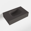 MONDIAZ LEX Opbouwwastafel 50x30x12cm 0 kraangaten wasbak midden Solid Surface Dark grey mat SW476508 MONDIAZ LEX Opbouwwastafel 50x30x12cm 0 kraangaten wasbak midden Solid Surface Dark grey mat SW476508