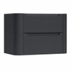 H&R Badmeubelen Juice Wastafelonderkast - 80x45x50cm - afgeronde hoeken - 2 lades - geïntegreerde greep - Dark blue mat SW1489306