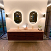 Mondiaz CIRO-DLUX Ensemble de meubles de salle de bains - 190x45x50cm - Plan vasque solid surface Saba - 2 vasques Double - 2 trous de robinet - 4 tiroirs - Ruby SW1531927
