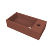 Arcqua Flair lave-mains - 36x18x9cm - marbre de synthèse - 1 trou de robinet - à droite - terracotta mat SW1474772