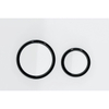 Geberit Sigma50 bedieningsplaat - 2-toets spoeling - rond - dualflush - zwart chroom wit SW420173